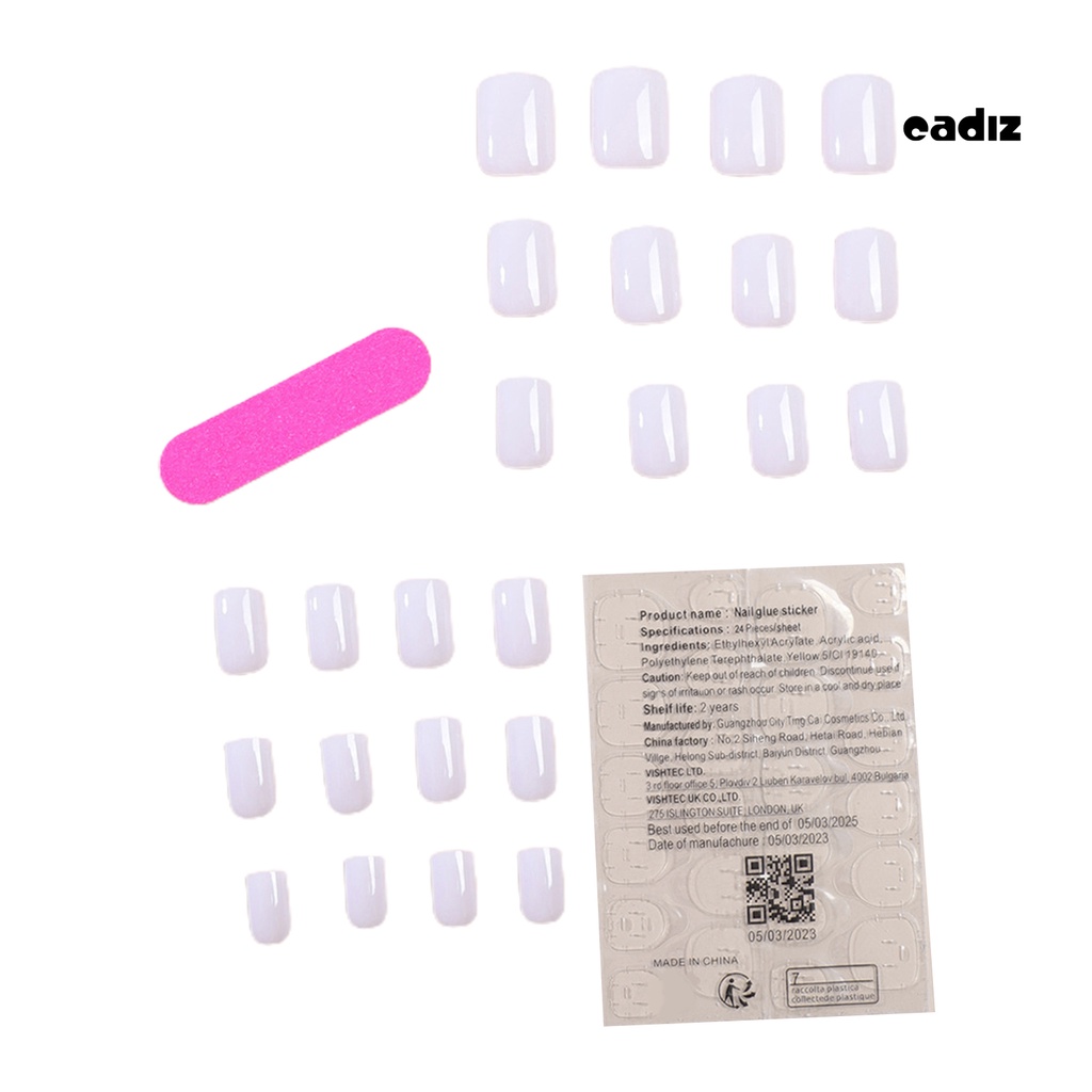 1 Set Móng Tay Giả Màu Trơn Ngăn Vỡ Có Thể Tháo Rời Và Tái Sử Dụng