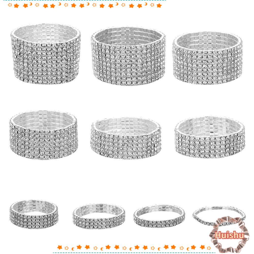 HS Vòng Tay Cô Dâu Co Giãn Đính Đá Pha Lê 1-10 Hàng