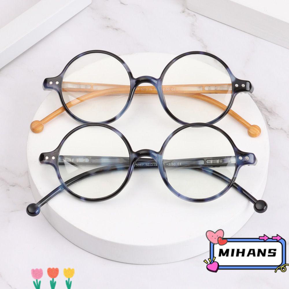 MIH Mắt Kính Gọng Tròn Chống Tia UV Thời Trang