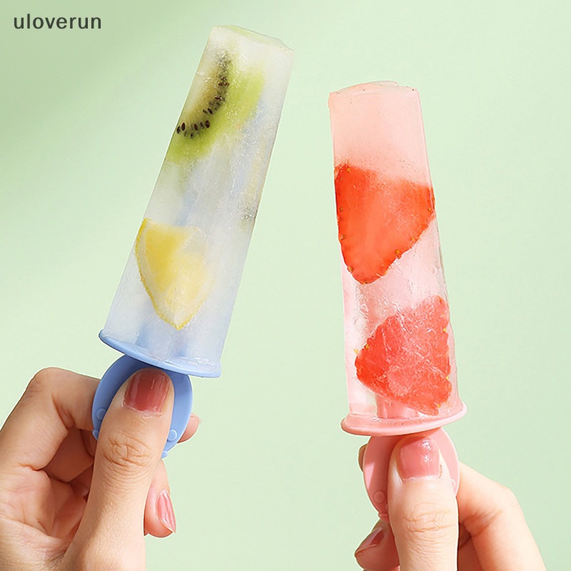 1 Khuôn Làm Kem Que 4 Ngăn Bằng Nhựa Tiện Dụng