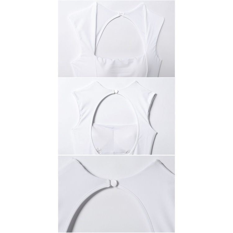 Bộ Đồ Bơi 1 Mảnh Màu Trơn Hở Lưng Dáng Ôm Thời Trang Cho Bạn Gái