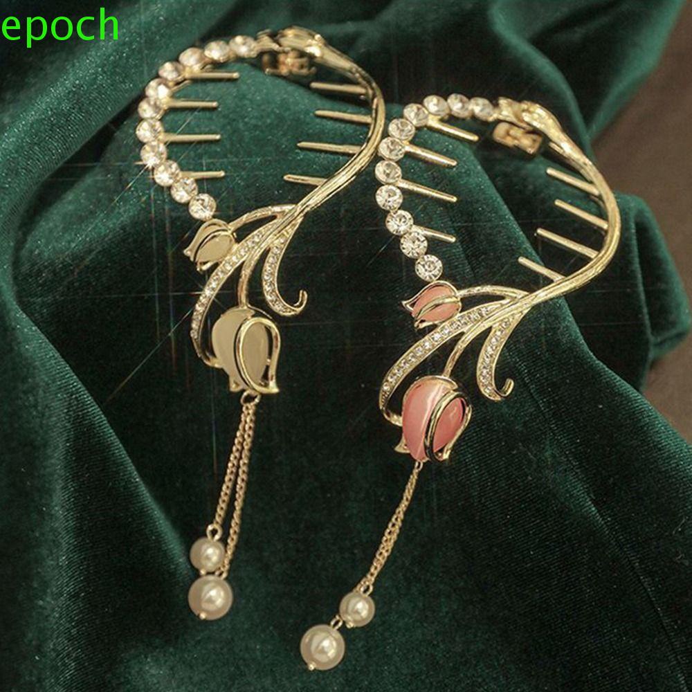 EPOCH Kẹp Tóc Hình Cá Mập Đính Đá Thanh Lịch Cho Nữ