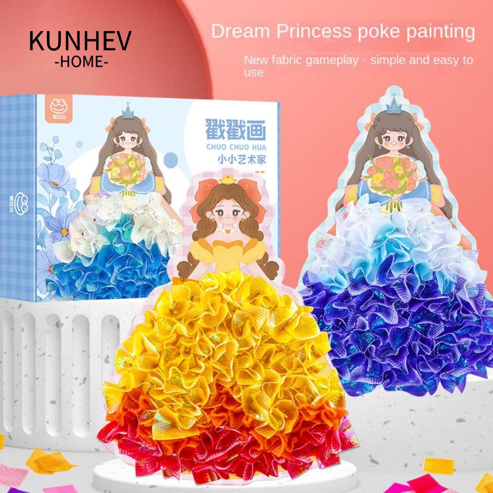 KUNHEV Đồ Chơi Xếp Hình Công Chúa Bằng Giấy Cotton Mới DIY Dành Cho Trẻ Em