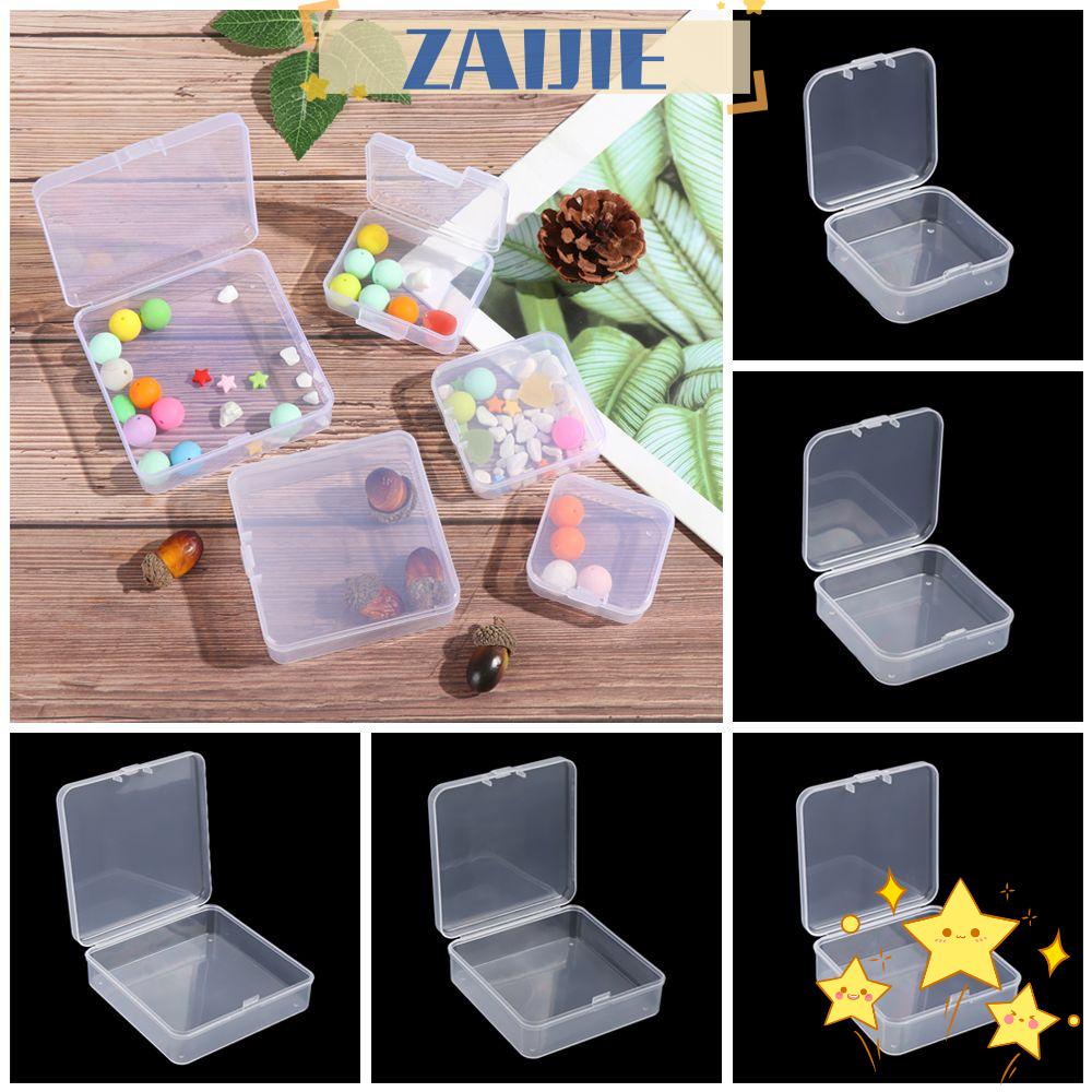 ZAIJIE24 Hộp Nhựa Trong Suốt Hình Vuông Đựng Đồ Đa Năng Ốp
