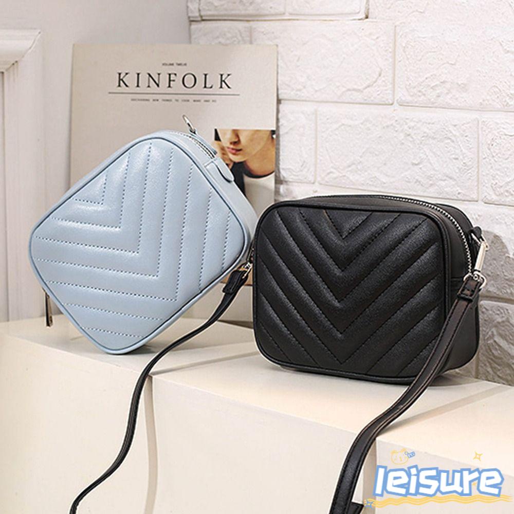 LEISURE Túi Tote Đeo Chéo Vai Bằng Da PU Màu Trơn Thời Trang Dành Cho Nữ Sử Dụng Hàng Ngày