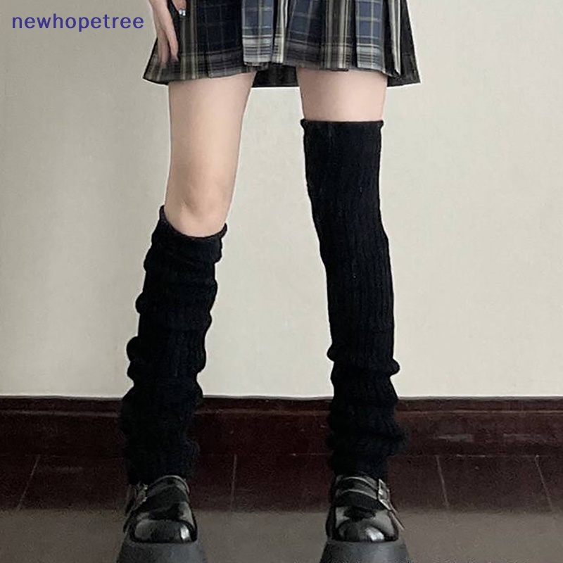 Ntvn Mới Ở JK Tất Dệt Kim Giữ Ấm Chân Dài Màu Trắng Phong Cách Punk Gothic Mùa Thu Đông Cho Nữ Y2K OIK