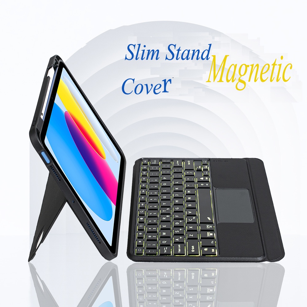 Bao Da Máy Tính Bảng Từ Tính Có Bàn Phím Cho Ipad 10th 10.9 2022 Air 5 Air 4 3 10.5 Pro 11 2021 2020 2018 Mini 6 10.2 Inch 9th 8th 7th