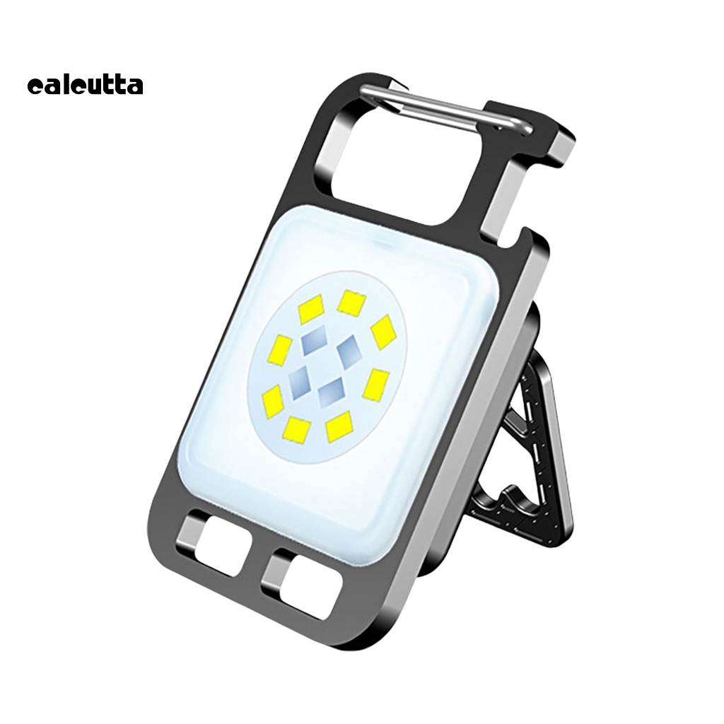 [calcutta] Móc Khóa Đèn LED Mini Dạng Lò Xo Hút Nam Châm Độ Sáng Cao Có Thể Sạc Lại Dùng Khi Đi Cắm Trại