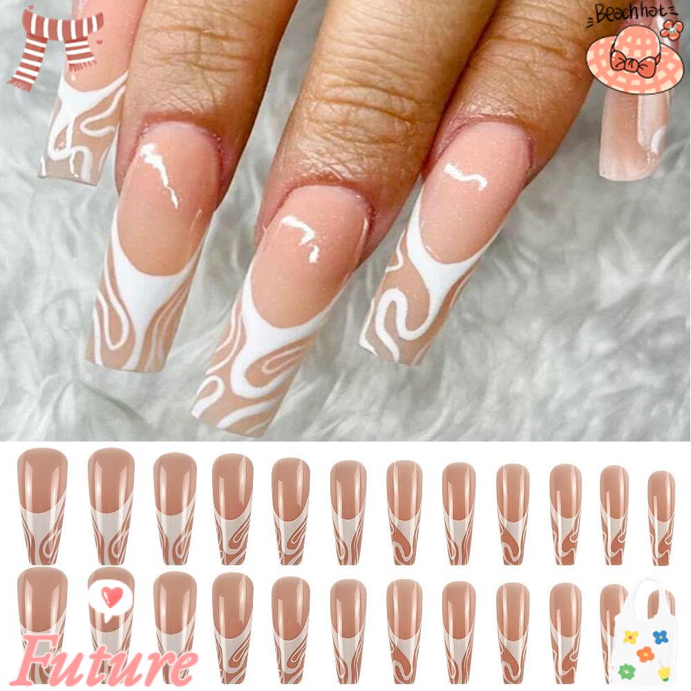 FUTURE Bộ 24 Móng Tay Giả Che Phủ Toàn Diện Tháo Rời Được