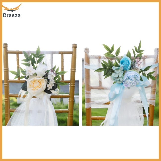 Hoa Hồng Thắt Lưng Ghế Ngồi Kèm Dây Ruy Băng Trang Trí Tiệc Cưới Nhà Thờ