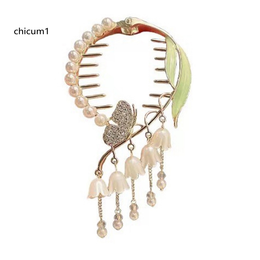 Kẹp Tóc Đuôi Ngựa Đính Ngọc Trai Giả Thời Trang