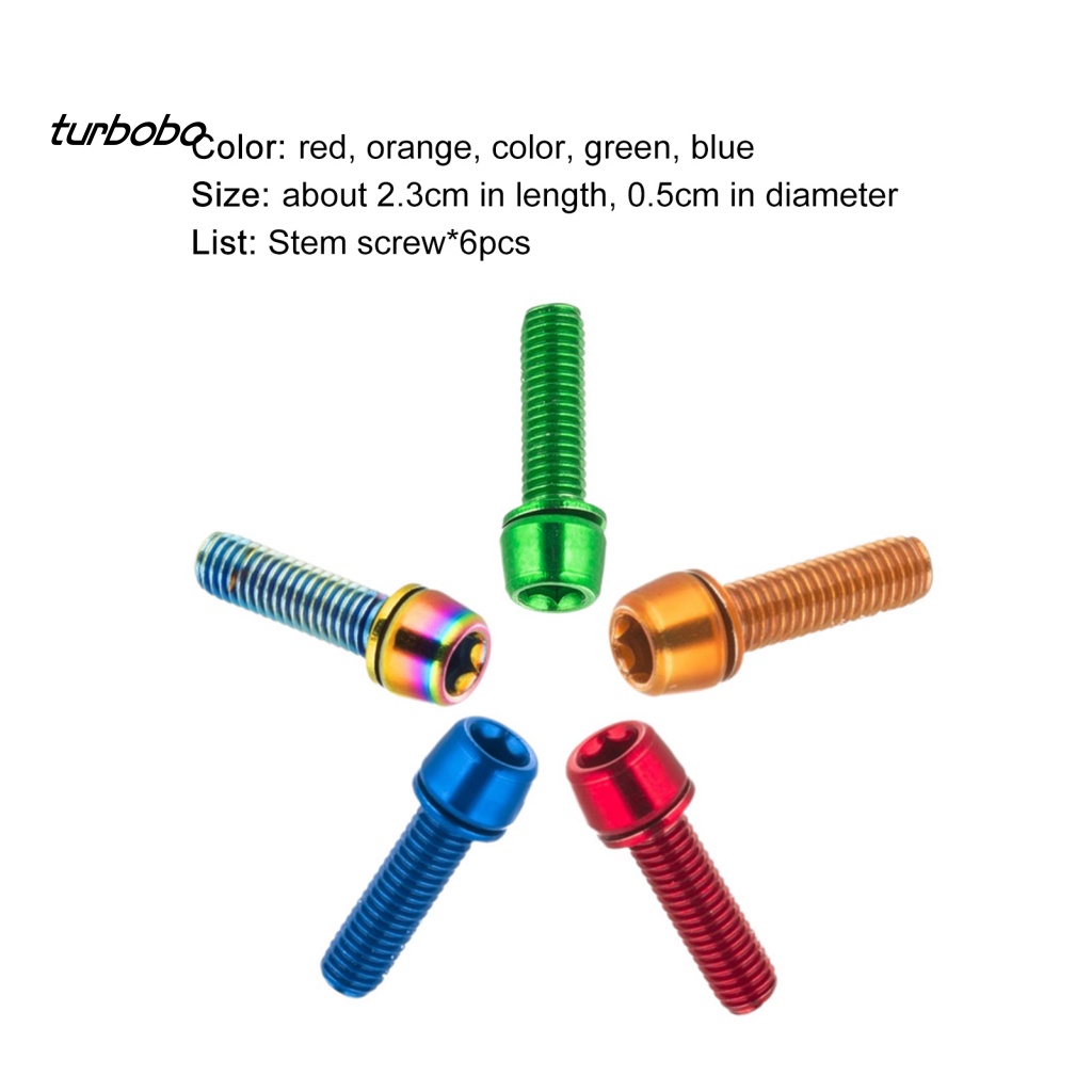 Set 6 Ốc Vít M5x18mm Bằng Thép Chống Biến Dạng Cho Xe Đạp Leo Núi