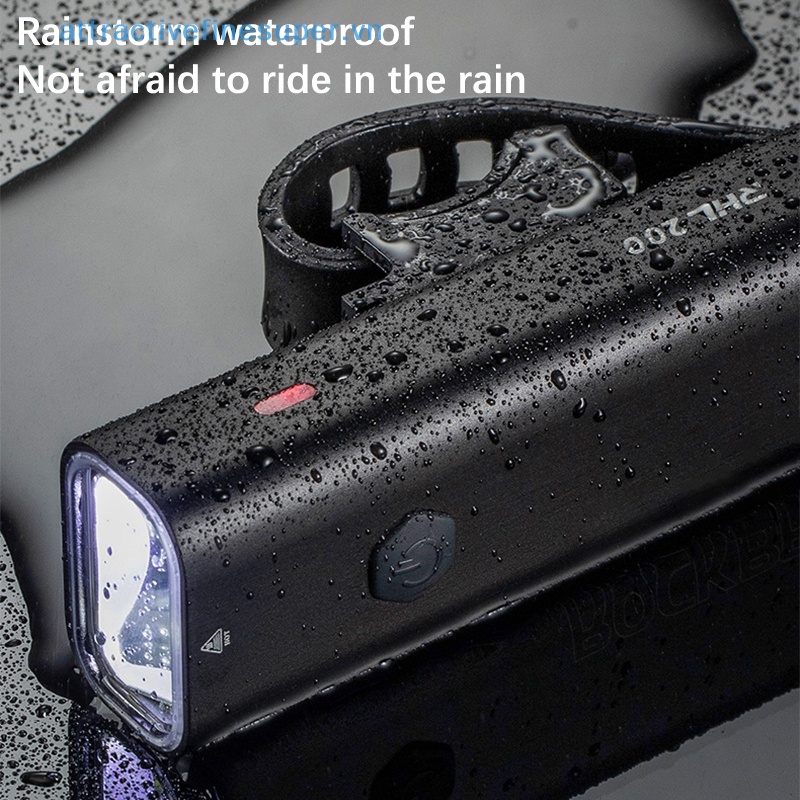 Đèn Pha LED 2000mAh Type-C Siêu Nhẹ Bằng Nhôm Chống Mưa Tiện Dụng Cho Xe Đạp