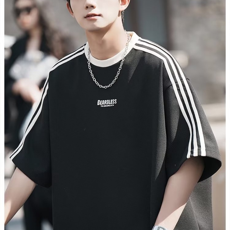 Áo Thun Tay Ngắn Dáng Rộng Phong Cách Đường Phố Mỹ Thời Trang Mùa Hè Mới Cho Nam