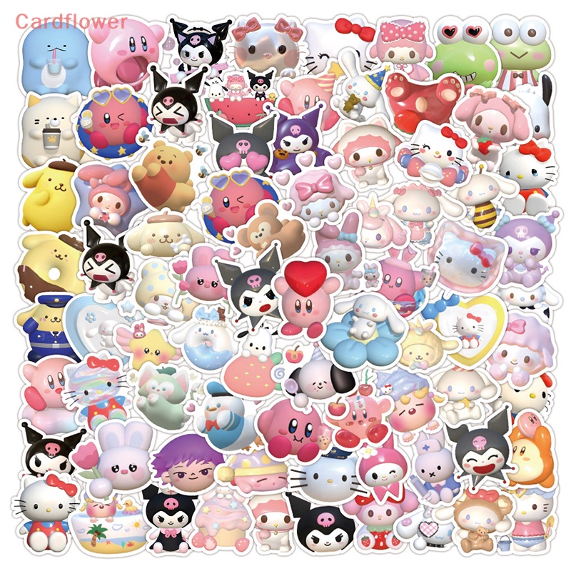 Bộ 60 / 120 Miếng Dán 3D Chống Thấm Nước Hình Kuromi My Melody Dễ Thương