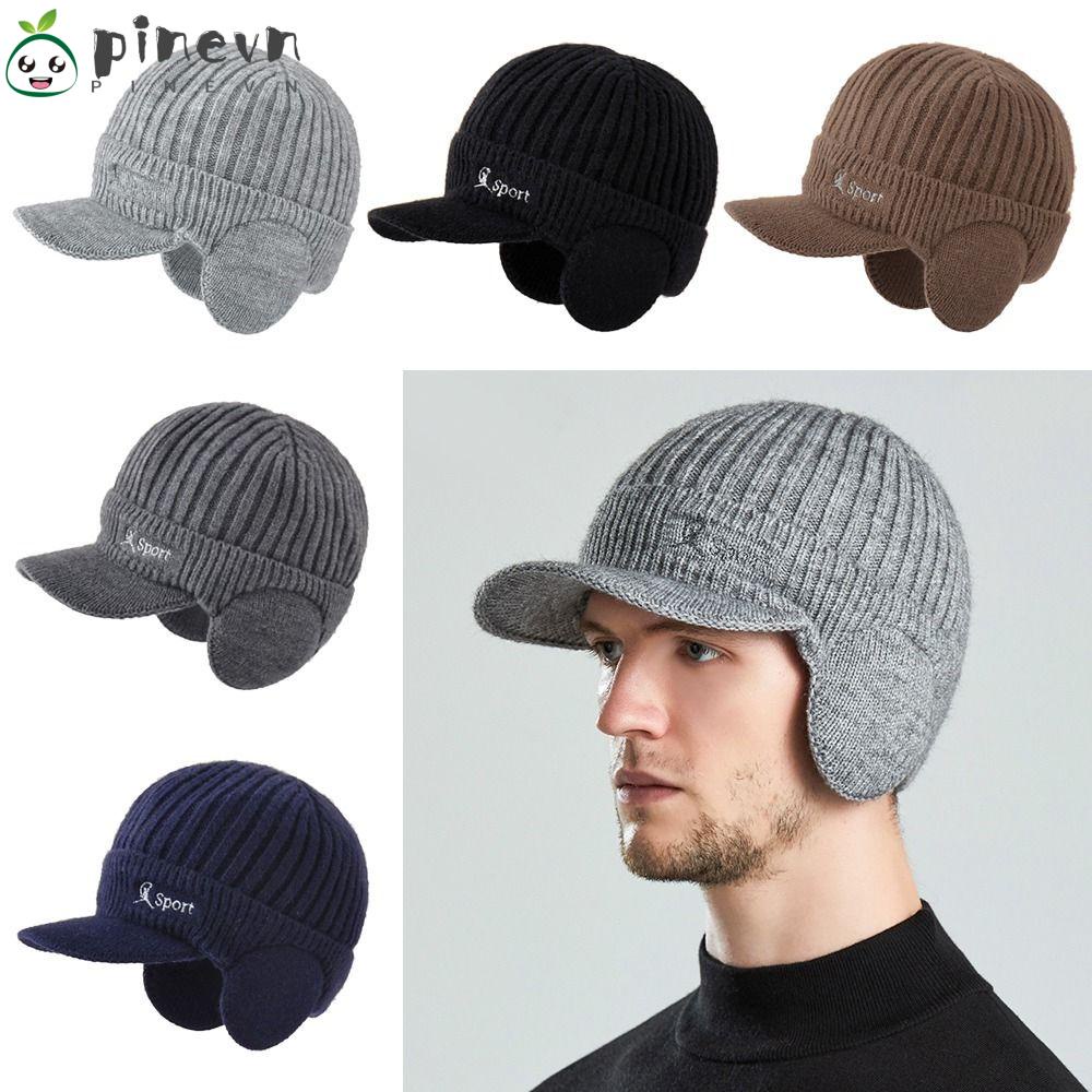 PINEVN Mũ Lưỡi Trai Có Vành Bảo Vệ Tai Thời Trang Mùa Đông Cho Nam