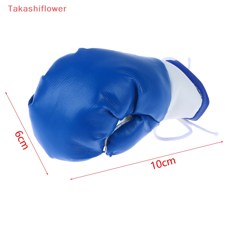 Móc Khóa / Gương / Găng Tay Boxing 10CM DIY Bằng Da Trang Trí Nội Thất Xe Hơi