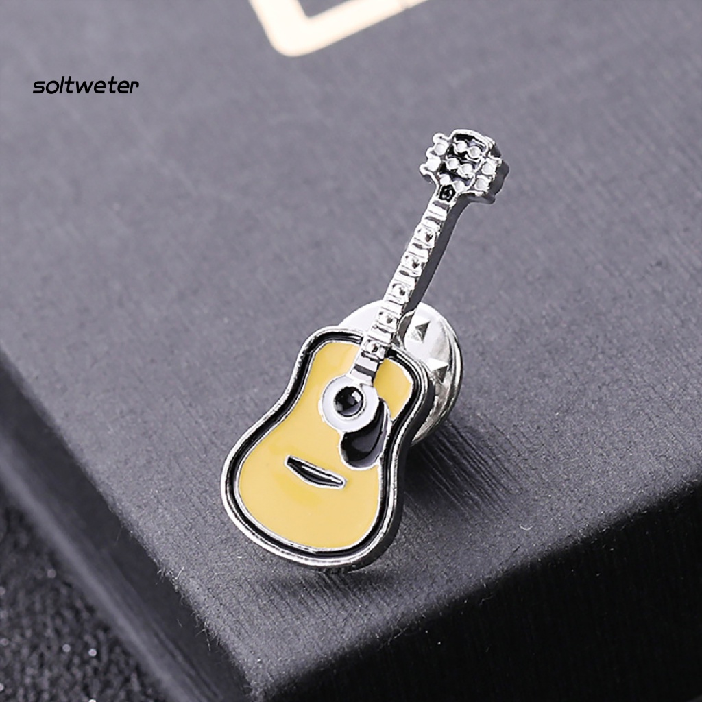 Ghim Cài Áo Hình Đàn Guitar Tráng Men Thời Trang Cho Nam Và Nữ