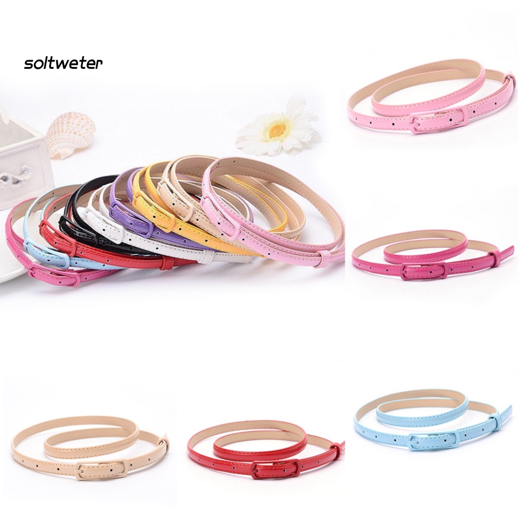 Thắt Lưng Giả Da Bản Nhỏ Điều Chỉnh Được Thời Trang Cho Nữ
