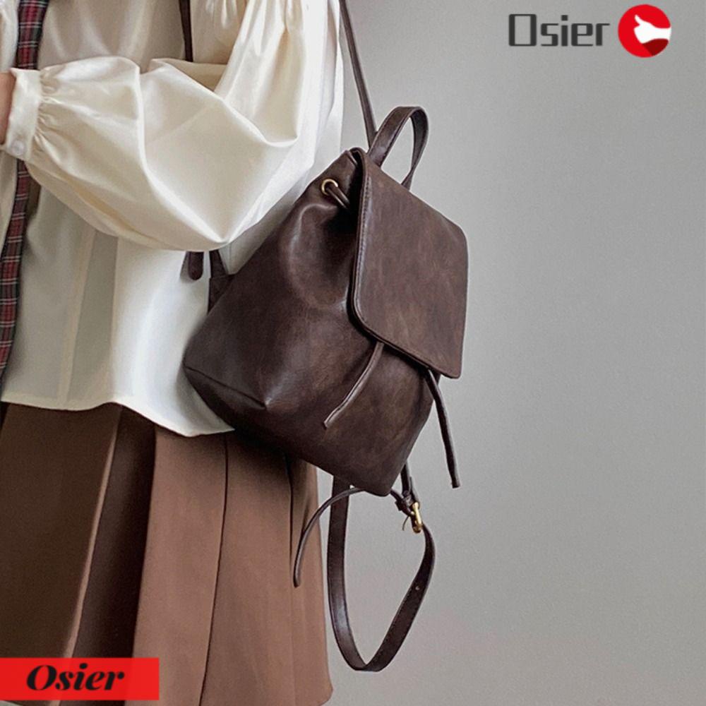 OSIER1 Ba Lô Du Lịch Chất Liệu Da Phong Cách Cổ Điển Cho Nữ