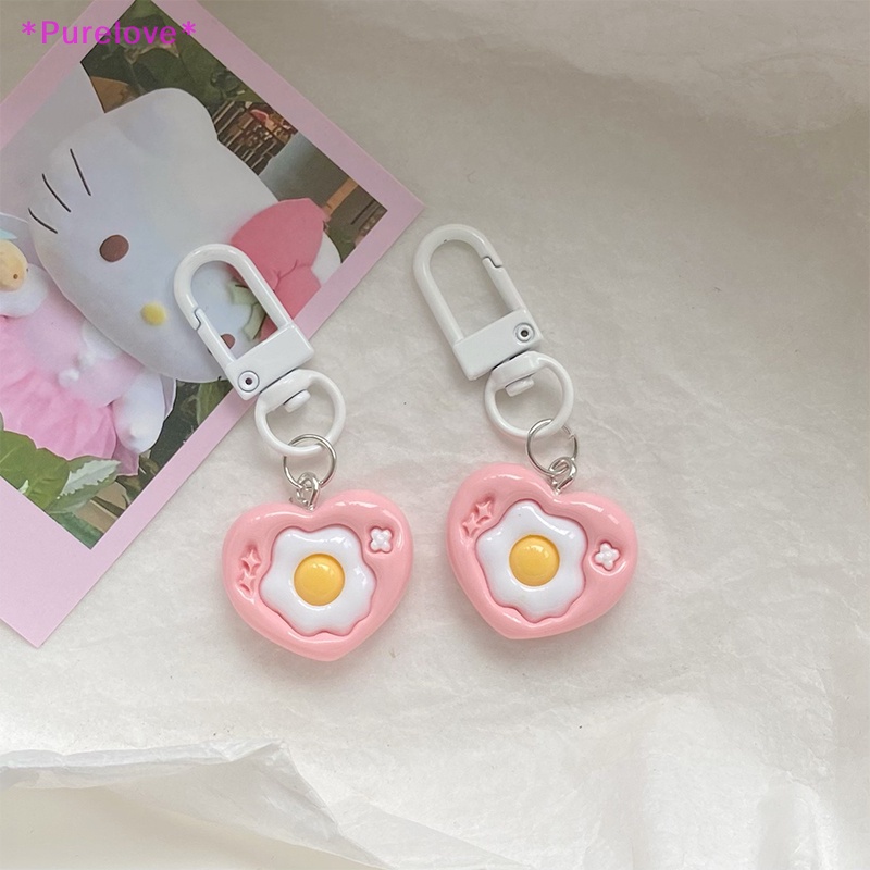 Móc Khóa Hình Quả Trứng Luộc Và Trái Tim Dễ Thương Dành Cho Bé Mới