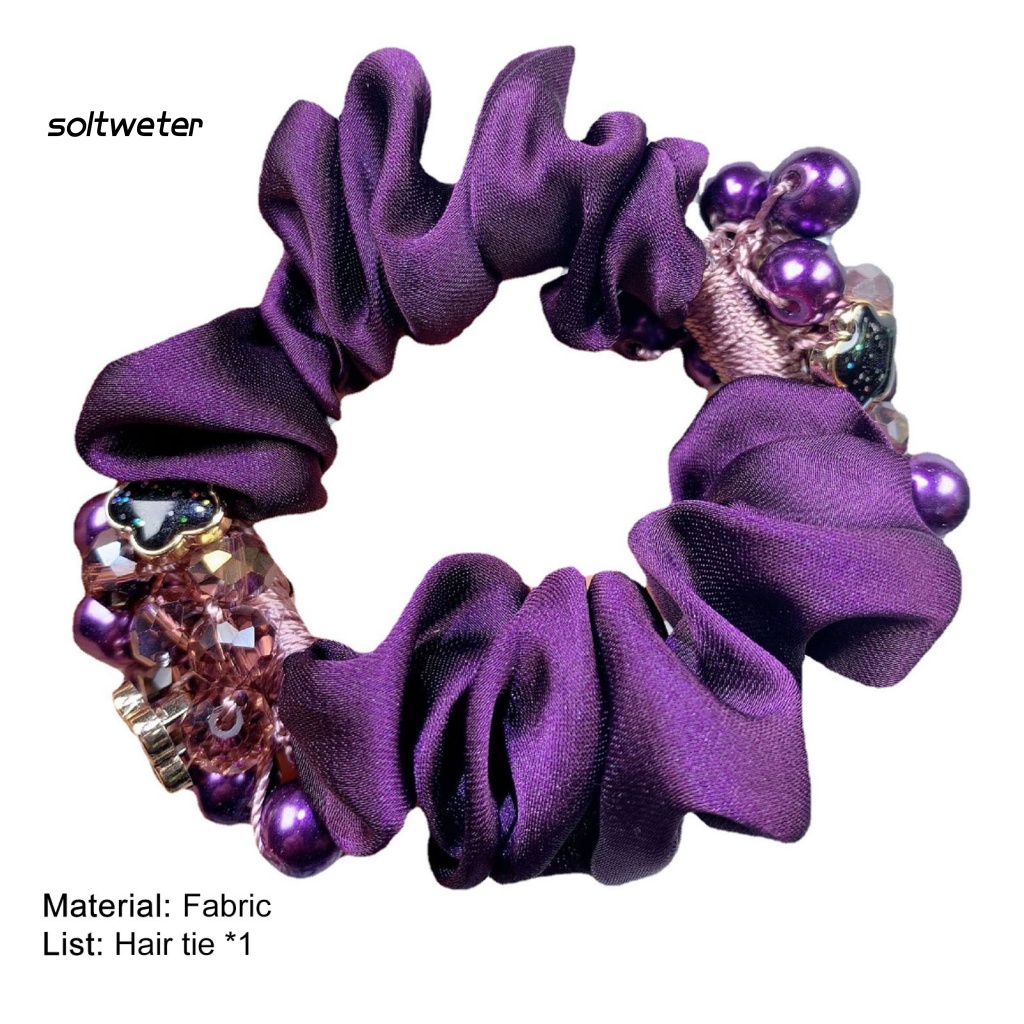 Dây Cột Tóc Scrunchies Bằng Vải Siêu Mềm Siêu Nhẹ Co Giãn Chống Trượt Sang Trọng Cho Nữ