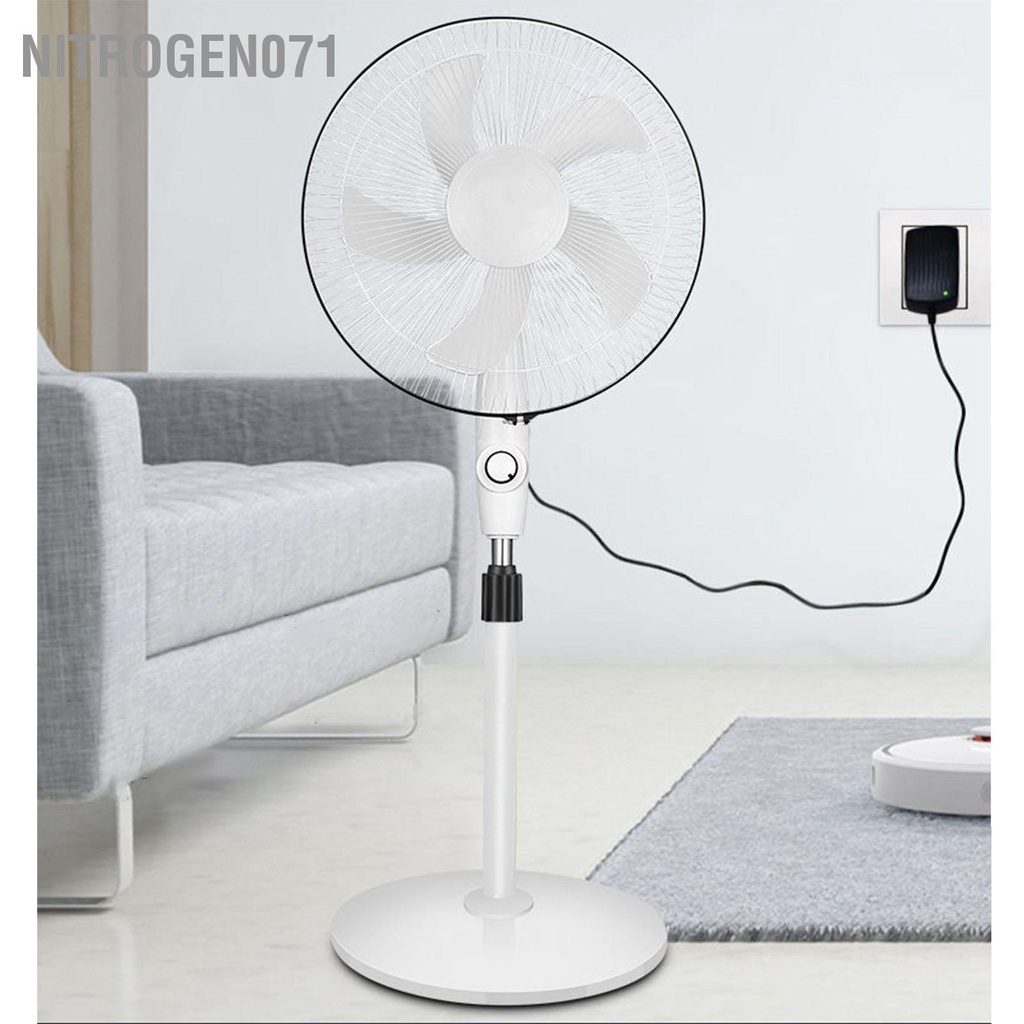 Quạt năng lượng mặt trời - Quạt Bệ Đứng Nhựa Khối Lượng Không Khí Lớn 3 Tốc Độ Màu Trắng - Nitrogen071