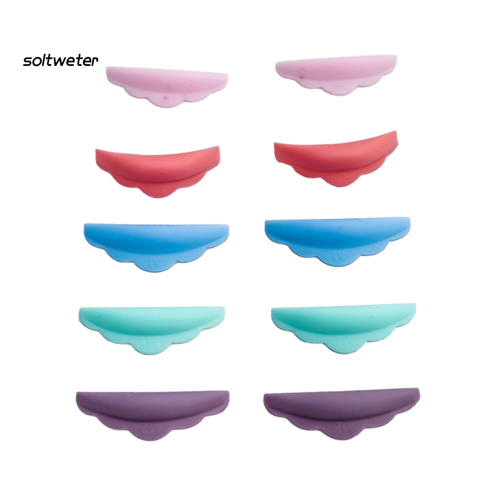 Bộ 5 Cặp Đệm Nối Mi Bằng Silicone Độ Đàn Hồi Cao Không Gây Kích Ứng Cho Salon Làm Đẹp