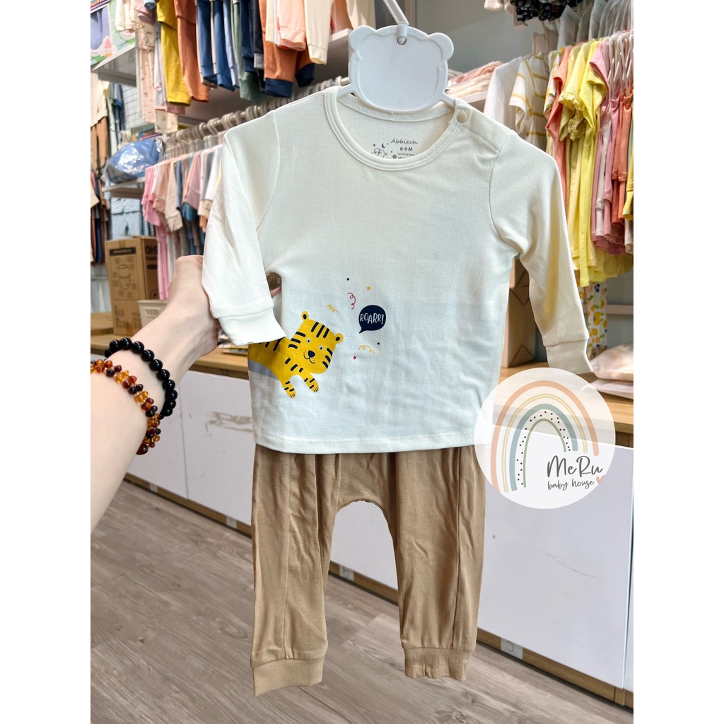 Bộ Quần Áo Dài Tay AbbieOh In Hình Cho Bé 0-3Y