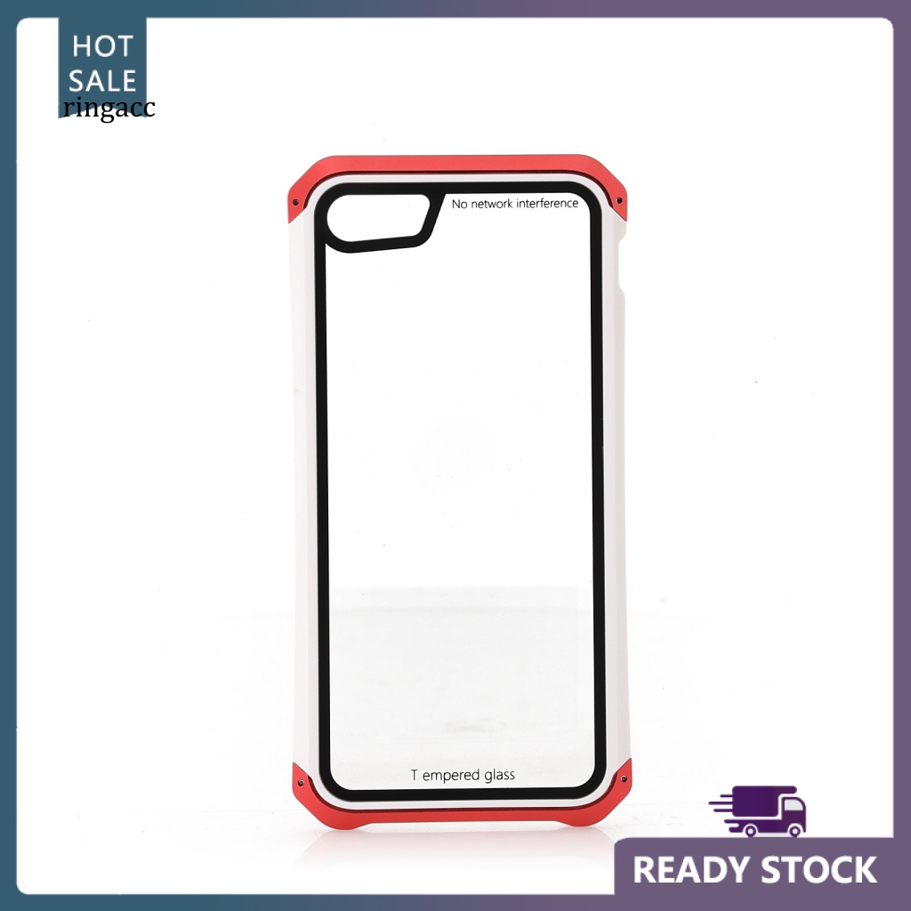 Ốp Điện Thoại Kính Cường Lực Khung Kim Loại Chống Sốc RGA Cho iPhone 7 / 8 / X / XS / XR