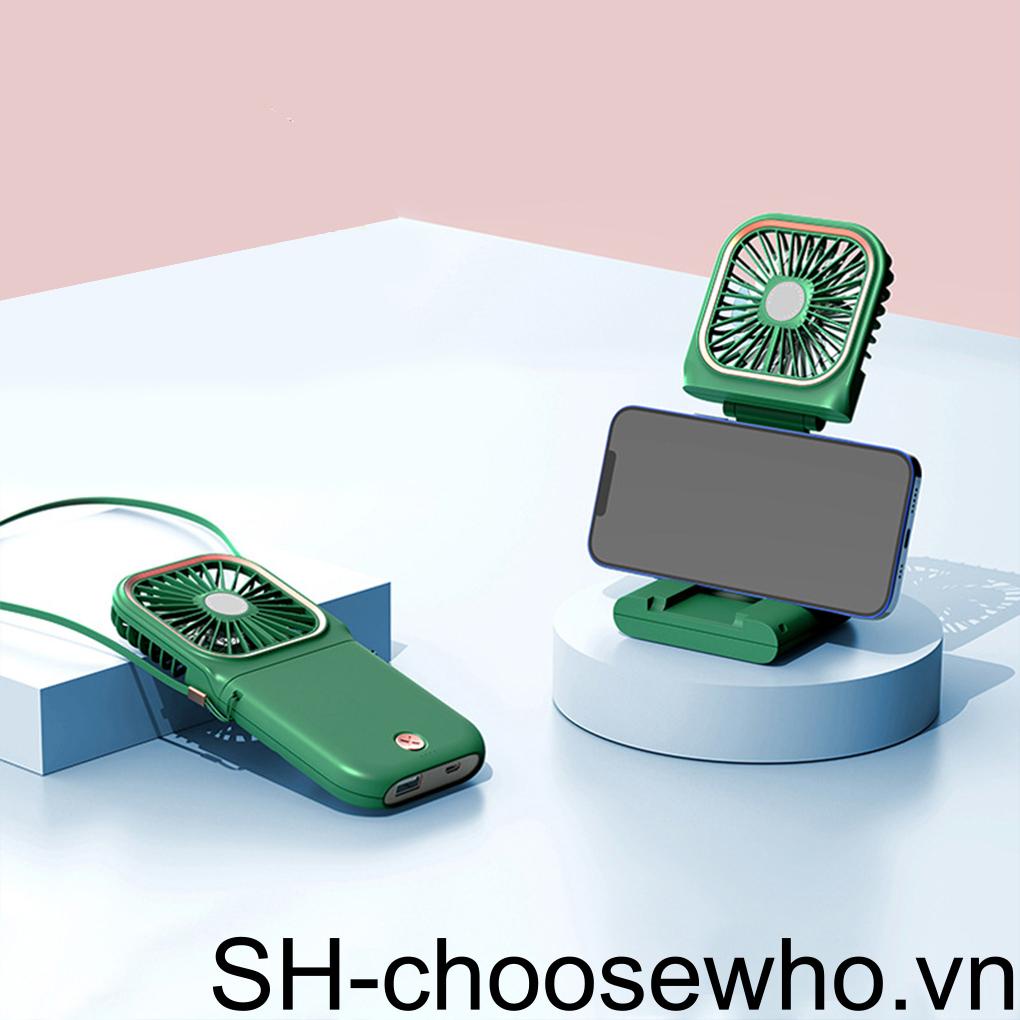 Quạt Mini 180 Độ 180 Độ Chất Lượng Cao Tiện Lợi Dễ Sử Dụng° Giá Đỡ Điện Thoại 3 Tốc Độ Có Thể Gập Lại Kèm Sạc Tiện Dụng Mang Theo Du Lịch