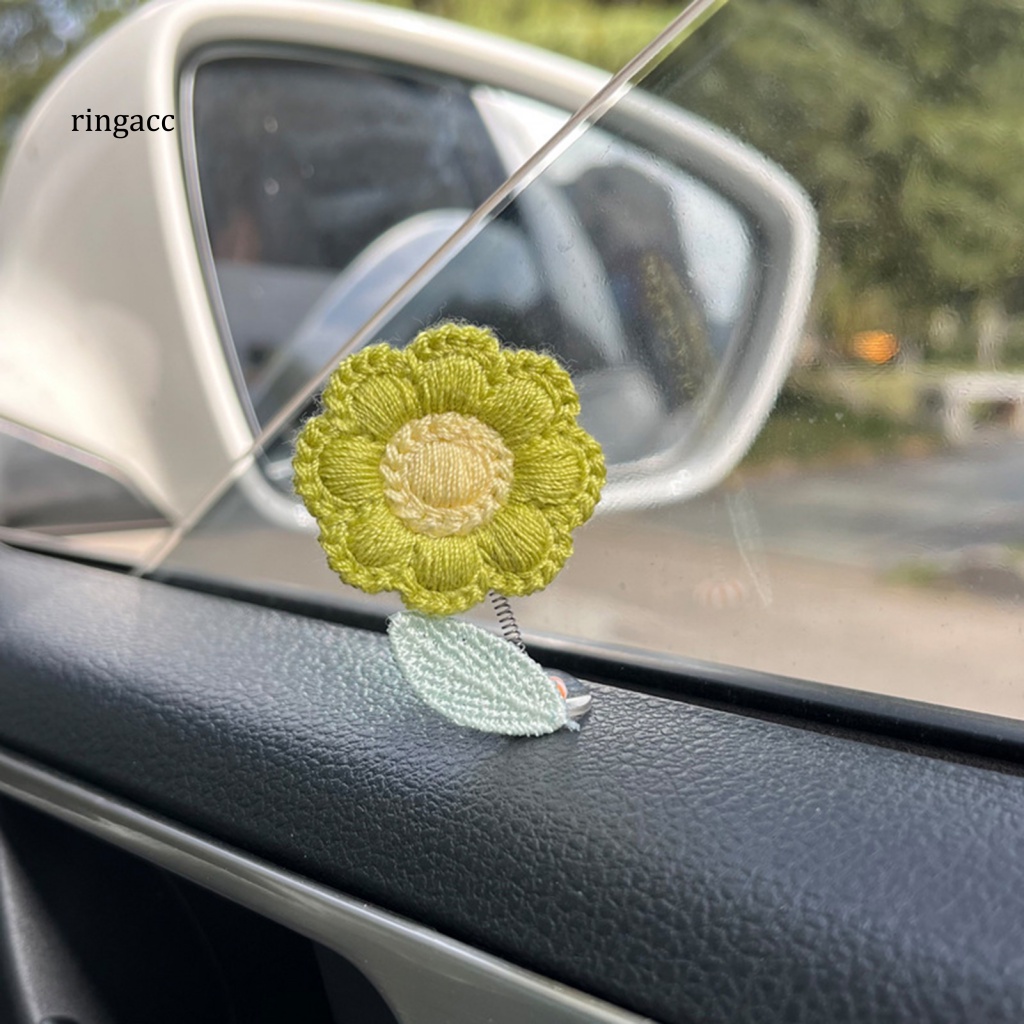 Rga 1 Bộ Phụ Kiện Trang Trí Bảng Điều Khiển Xe Hơi Hình Hoa Hướng Dương Mini Xinh Xắn