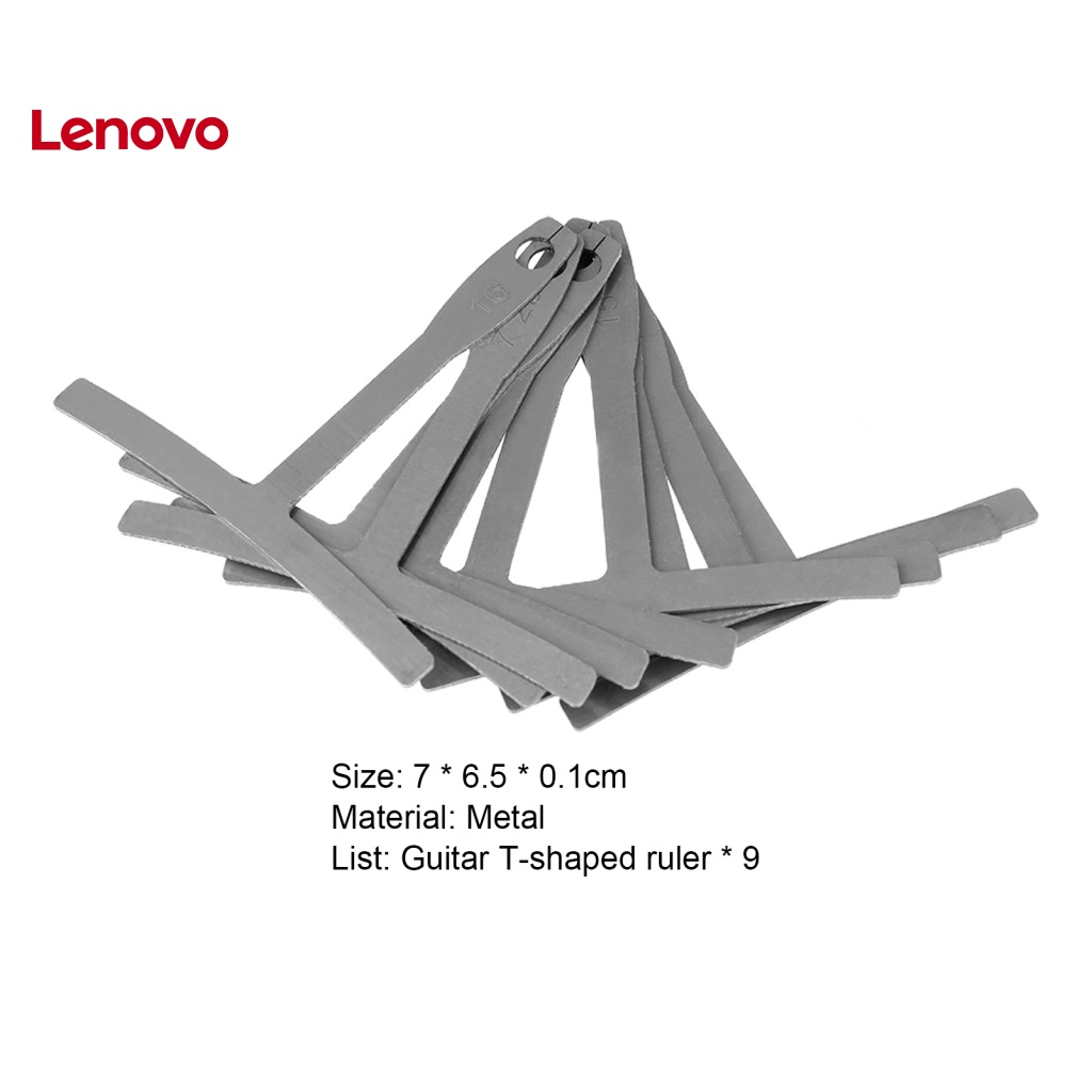 Bộ 9 Thước Đo Dây Đàn Guitar Điện Hình Chữ T Bằng Thép Không Gỉ Siêu Mỏng