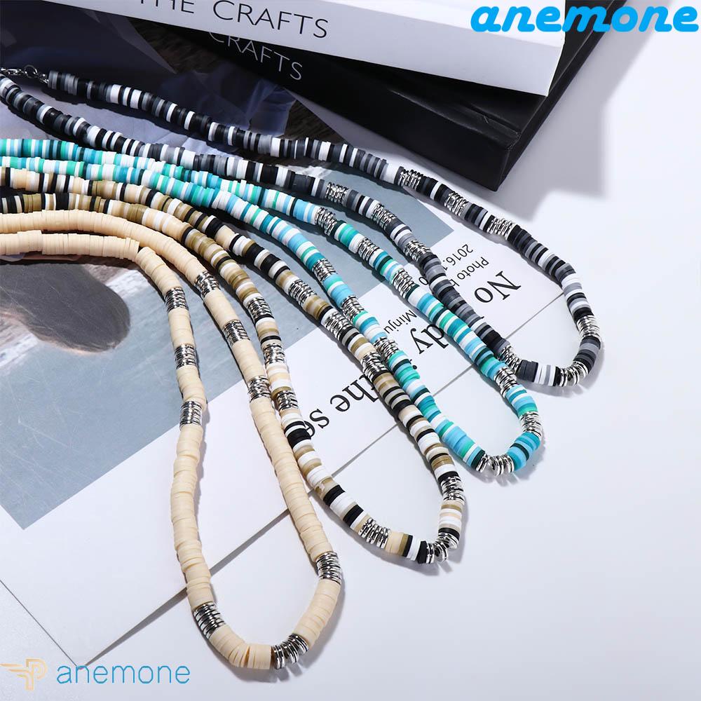 ANEMONE Vòng cổ Chuỗi Hạt Mềm Nhiều Màu Phong Cách Hip Hop Hàn Quốc