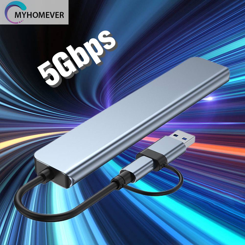 Bộ Chia 7 Trong 1 USB Sang USB3.0 2.0 5W Type C