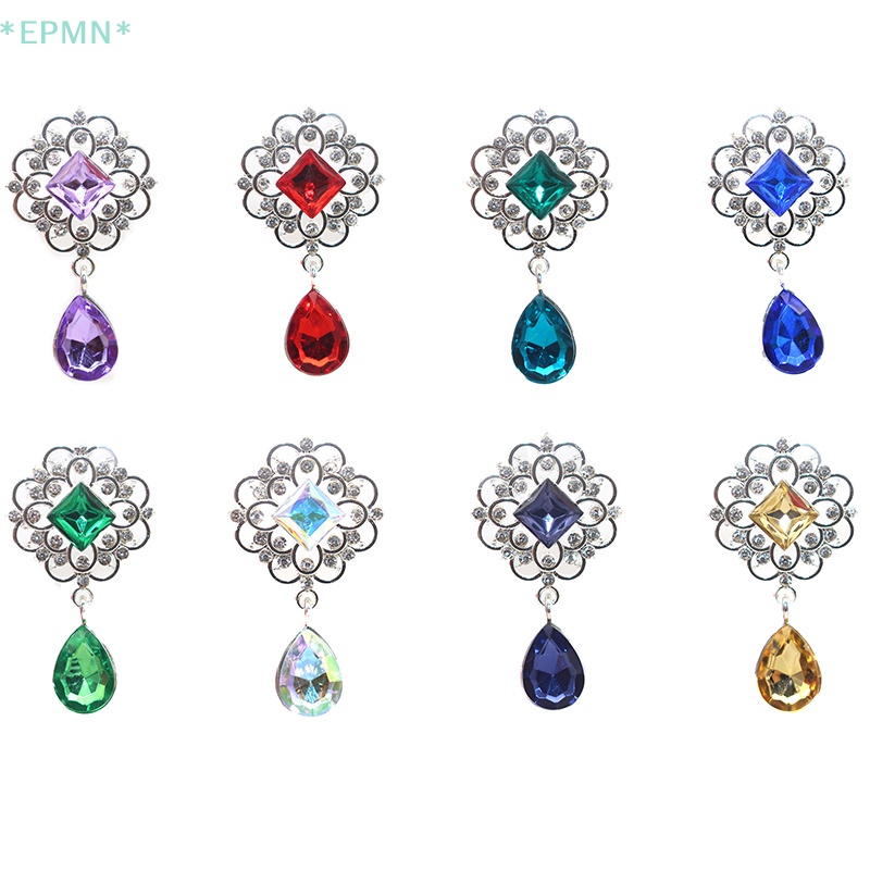 Mặt Dây Chuyền Hình Giọt Nước Bằng Hợp Kim Acrylic Đính Đá Thủ Công Trang Trí Hộp Quà Mới