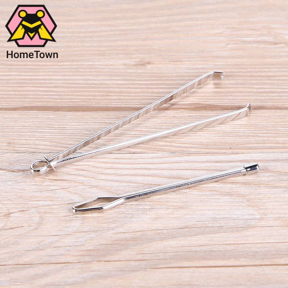 Set 2 Kẹp Thắt Lưng Co Giãn Bằng Thép Không Gỉ Dùng Cho Bện Dây DIY