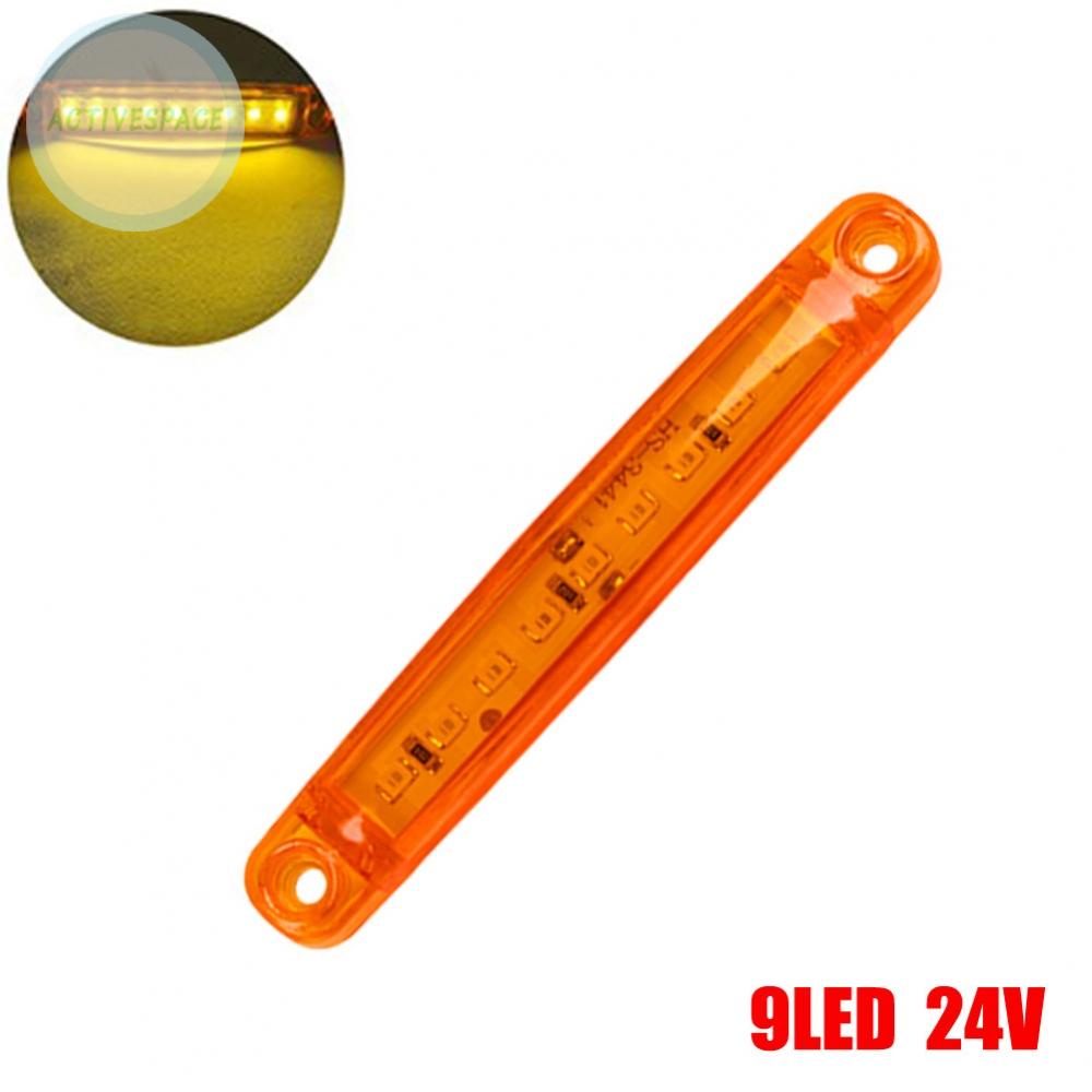 ⚡READYSTOCK⚡1x Car Side Marker Light 9LED W/ Mounting Screws,Truck External Lamp Part 24V/5W