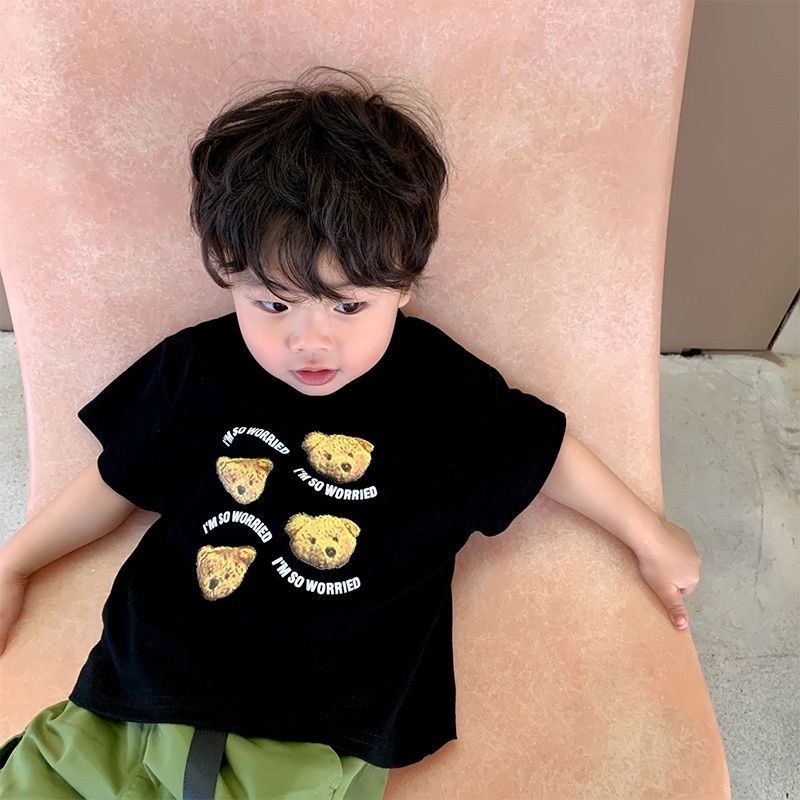 Yidanl Áo Thun 100% Cotton Tay Ngắn Dáng Suông In Họa Tiết Hoạt Hình Xinh Xắn Thời Trang Cho Nữ