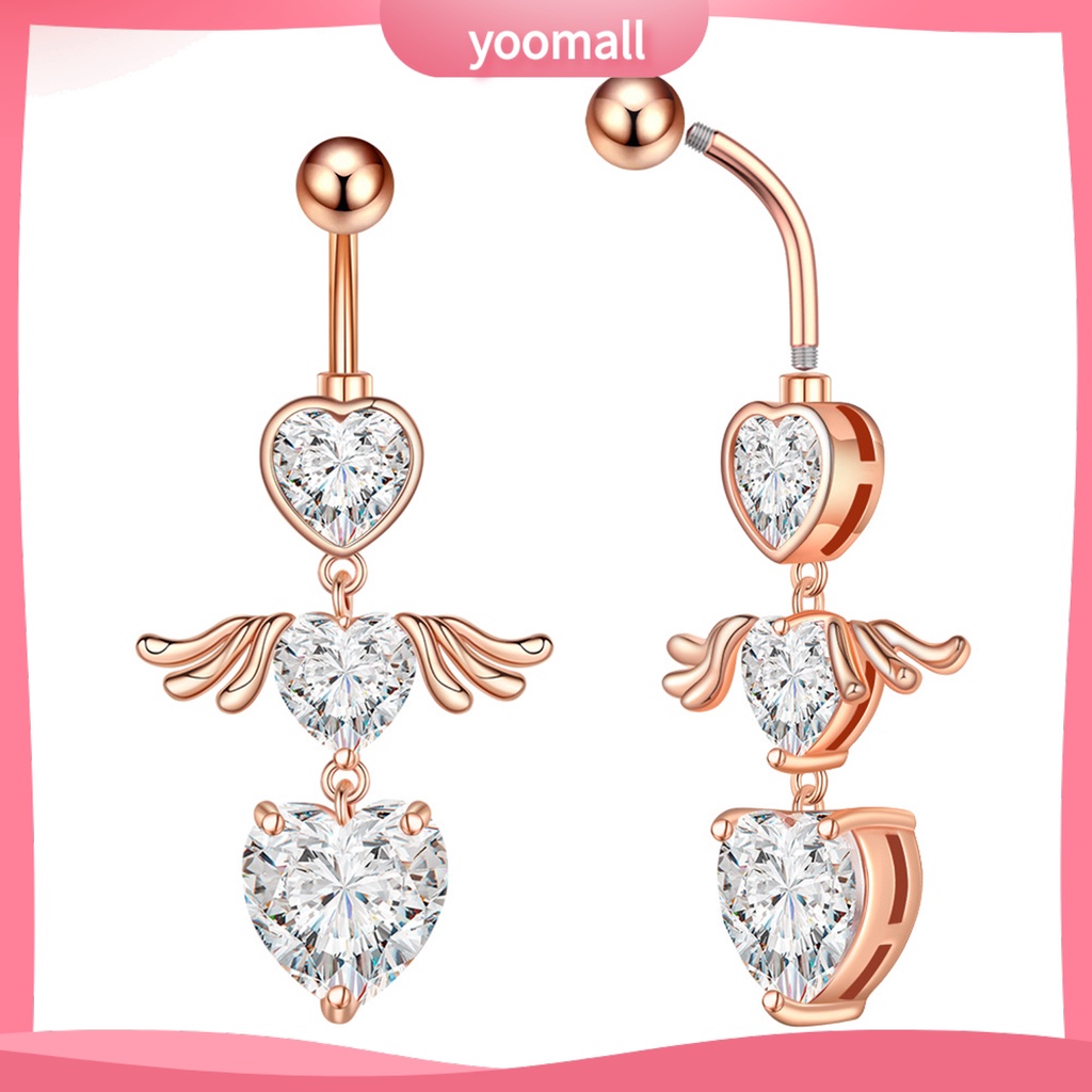 1 Khuyên Rốn Hình Hoa Đính Đá Zircon Quyến Rũ Cho Nữ