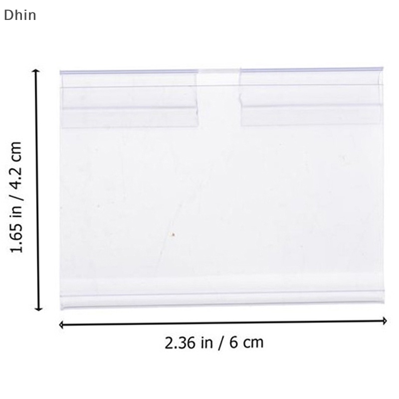 [Dhin] 10PCS Plastic Sign Label Holder Wire Shelf Retail Price Tag Label Merchandise Sign Display Holder Stand COD