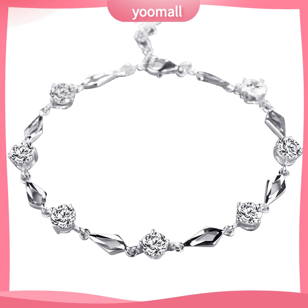 Vòng Đeo Tay Đính Đá Lấp Lánh Thời Trang Dành Cho Nữ