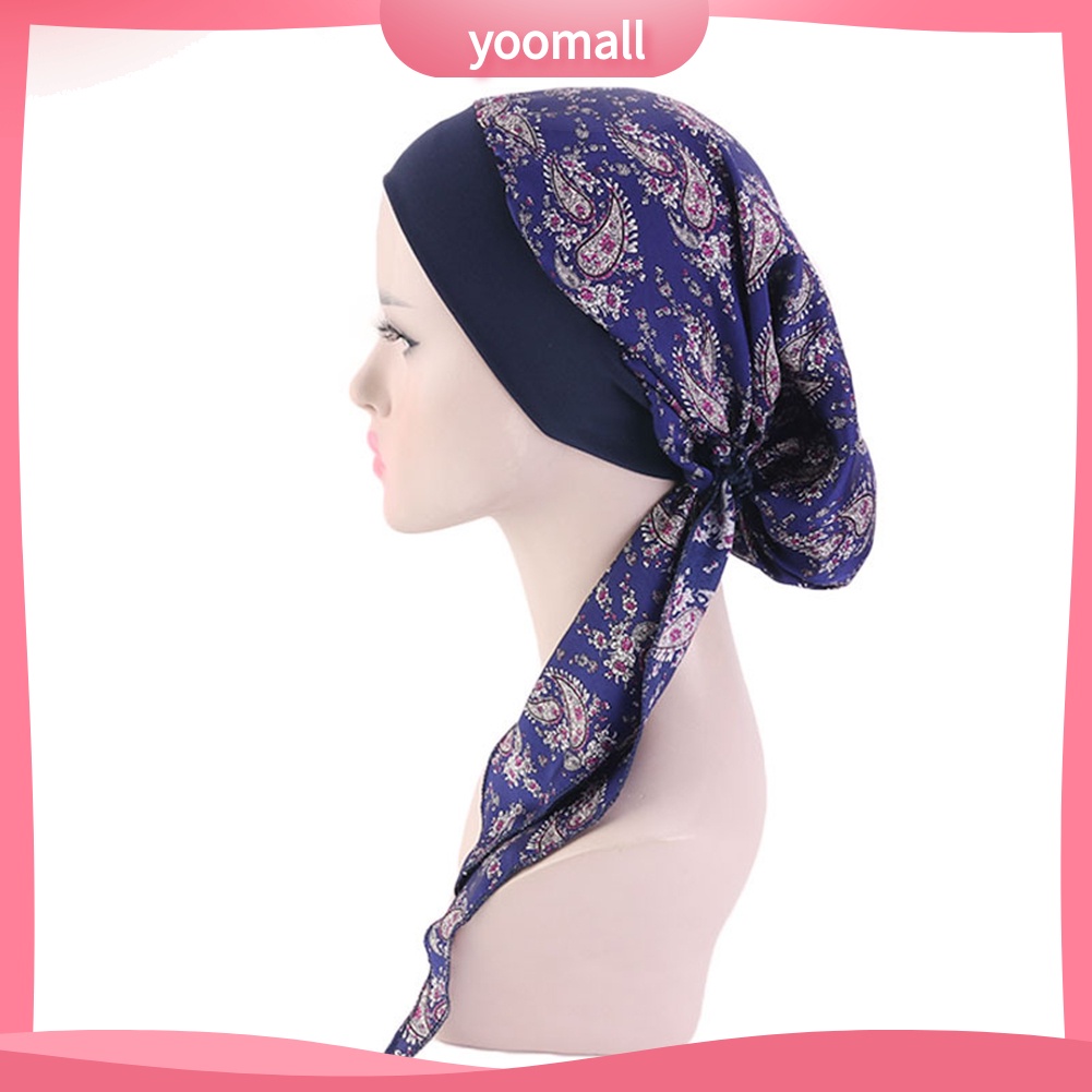 Mũ Trùm Đầu Co Giãn In Họa Tiết Hoa Phong Cách Cướp Biển Cho Nữ