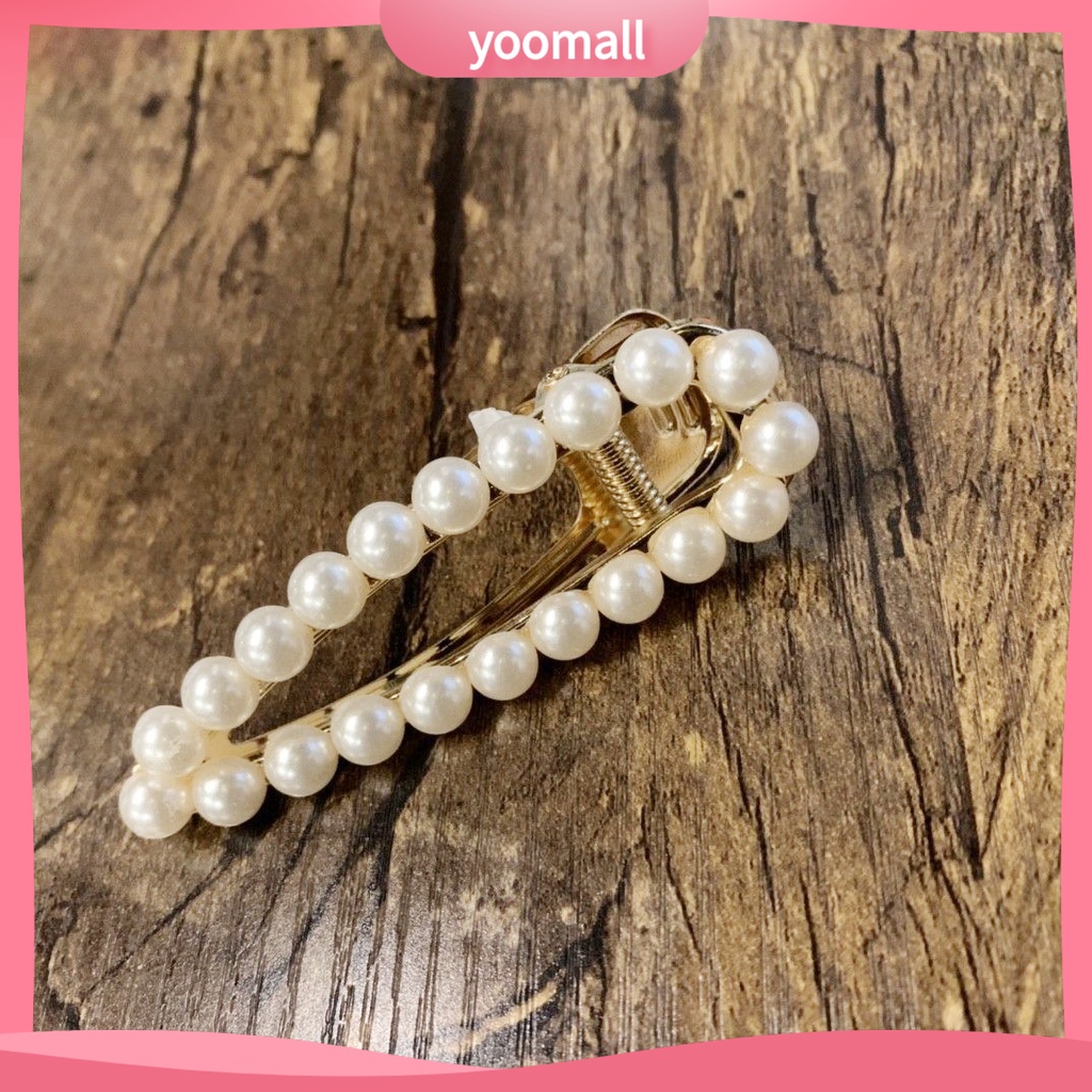 Set 6 Kẹp Tóc Hình Lông Vũ Đính Ngọc Trai Giả Thanh Lịch