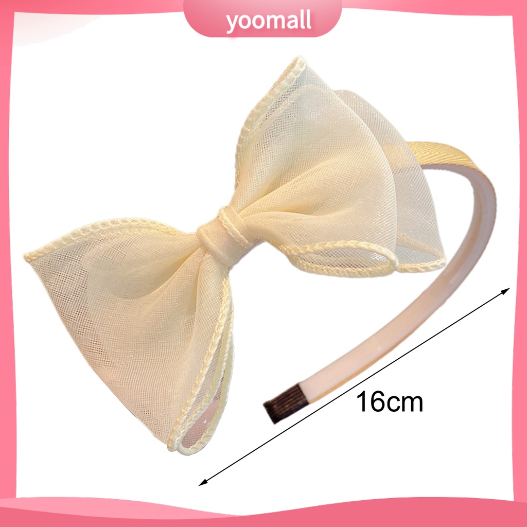 Băng Đô Nơ Đính Ngọc Trai Giả Co Giãn Xinh Xắn Cho Bé Gái