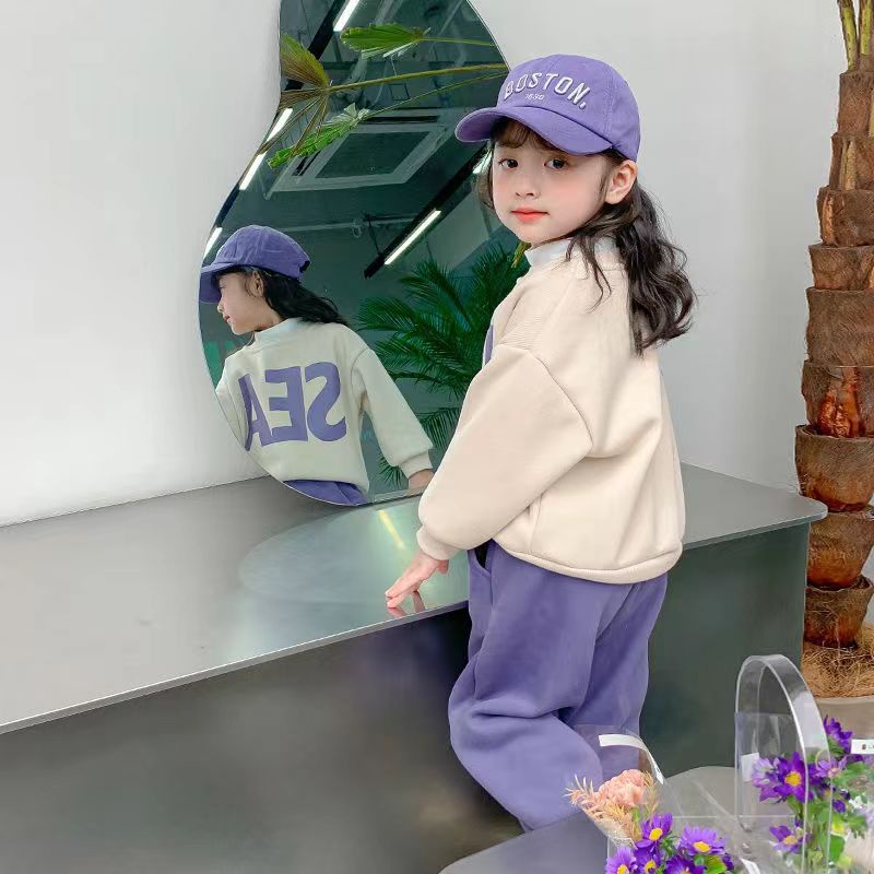 90-140cm Áo Sơ Mi Bé Gái Xuân Thu Phù Hợp Với Phong Cách Mới Thường Ngày Cho Bé Hợp Thời Trang Quần Áo Trẻ Em Thể Thao Thời Trang Bộ Đồ Hai Mảnh