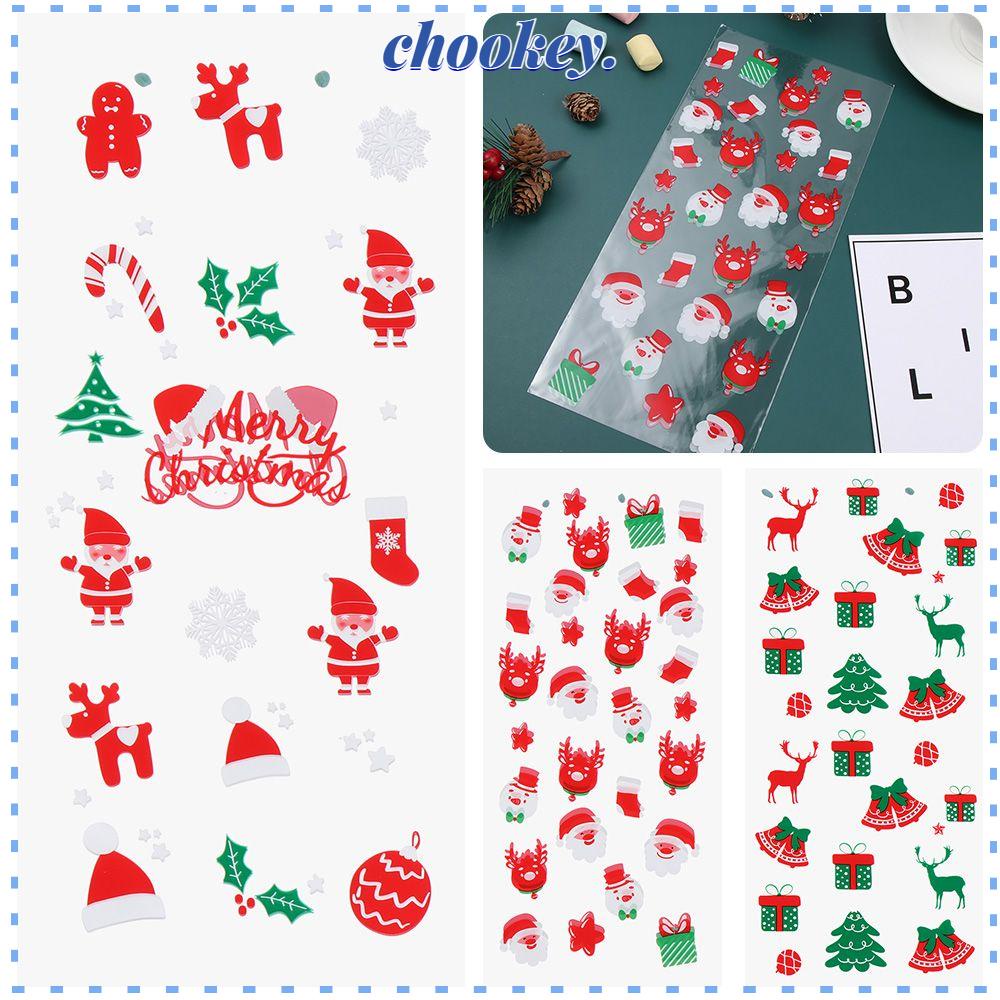 CHOOKEY Set 100 Túi Rút Đựng Bánh Kẹo Họa Tiết Giáng Sinh Dễ Thương