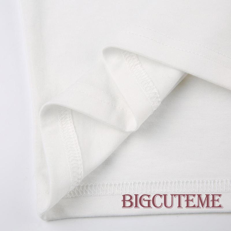 Áo Croptop Ôm Dáng Tay Ngắn In Họa Tiết Thỏ Dễ Thương Cho Nữ