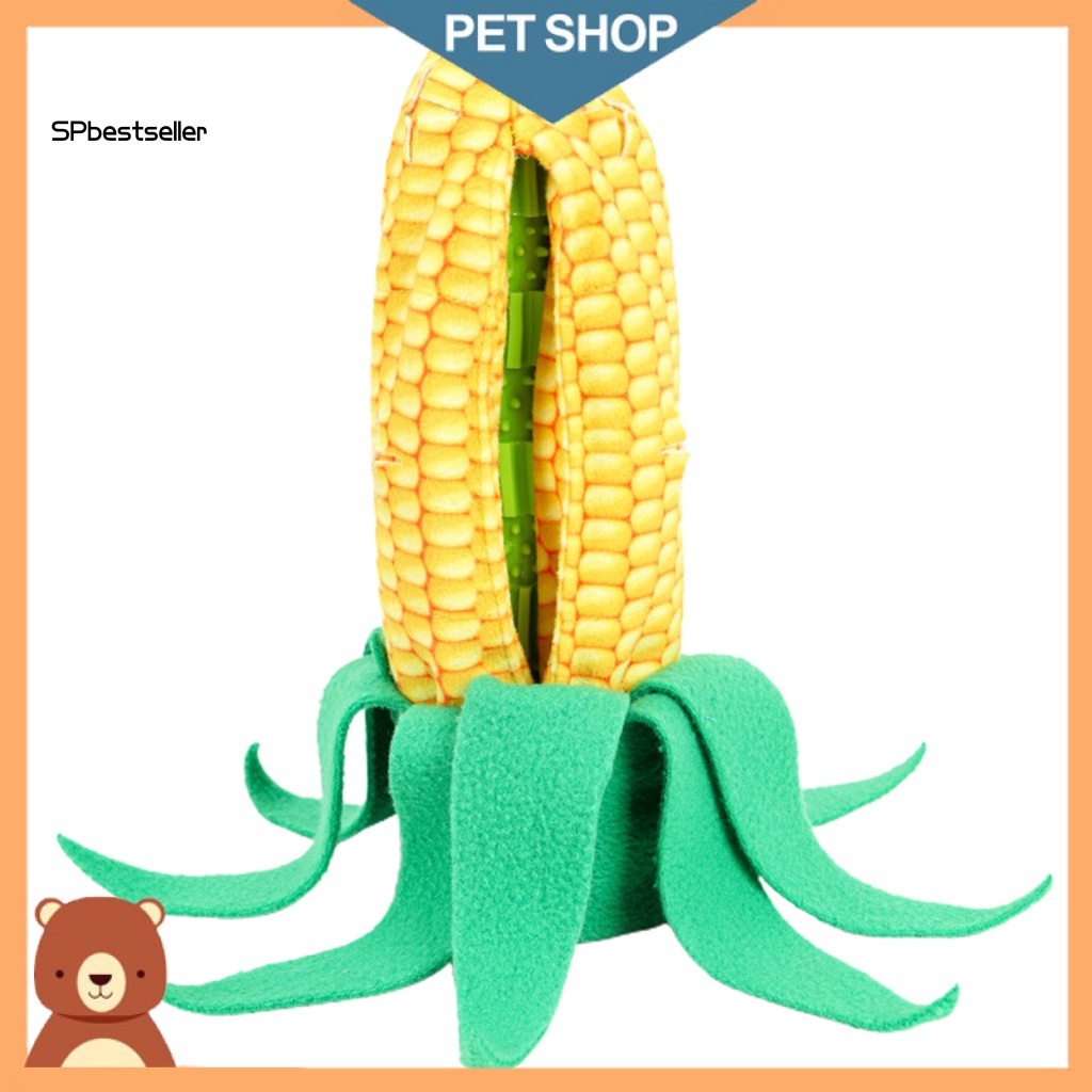 Đồ Chơi Nhồi Bông Hai Trong Một Hình Quả Bắp Dành Cho Thú Cưng Gặm Răng