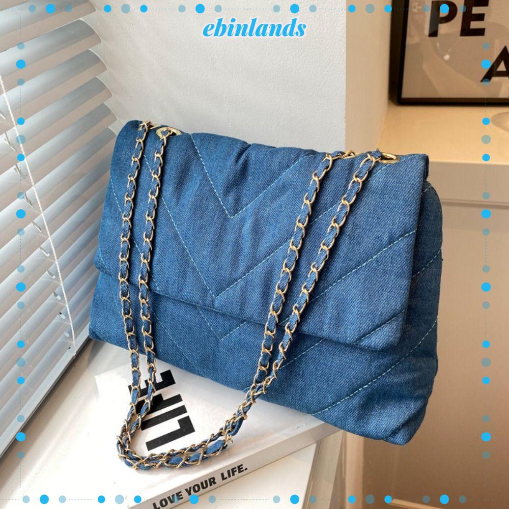 EBINLANDS Túi Đeo Chéo Vải Canvas Màu Sắc Đơn Giản Sức Chứa Lớn Thời Trang Cho Nữ